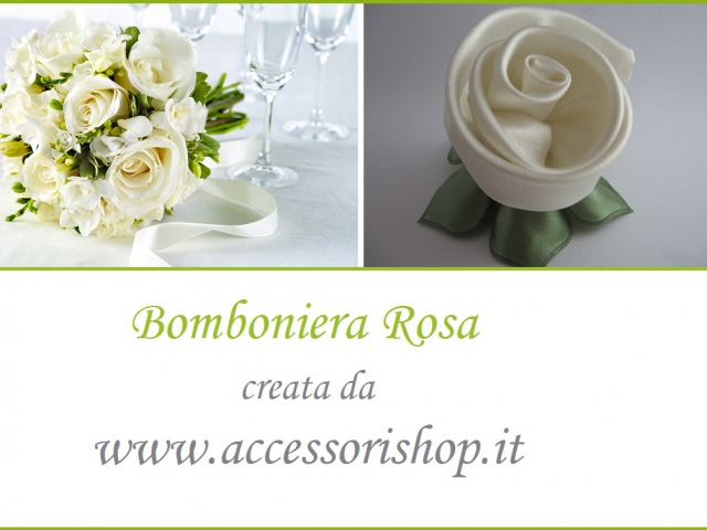 Bomboniera Rosa bianca
